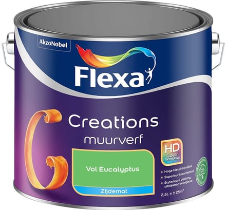 Flexa - Creations Muurverf Zijdemat - Vol Eucalyptus - Mengverf - 2,5 L