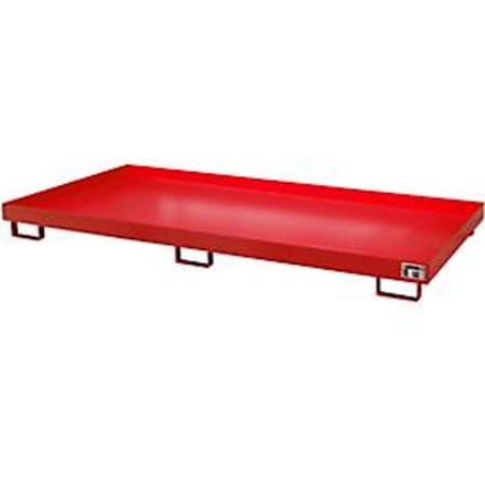 Stellinglekbak type RW/RW 2700-1, zonder rooster, rood RAL3000
