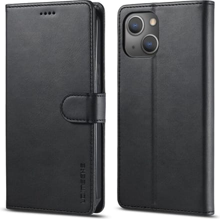 LC.IMEEKE Wallet Case Portemonnee Hoesje voor iPhone 15 Plus - Zwart