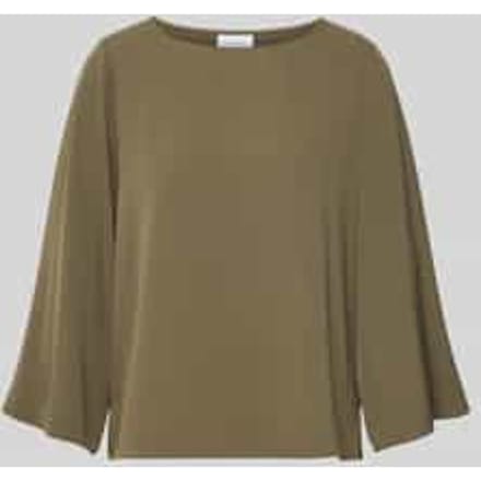 Vrouwelijke blouse met brede 3/4 mouwen en ronde hals COMMA