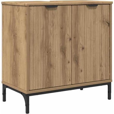 vidaXL - Wastafel - kabinet - voor - de - badkamer - Artisan - Eiken
