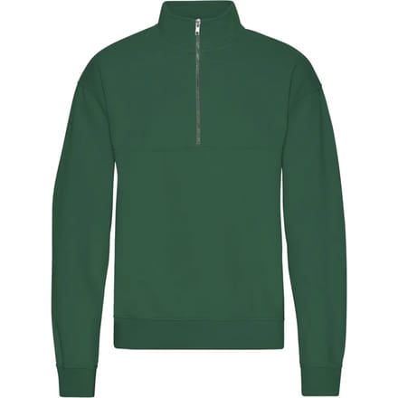 Merino 1/4 zip trui Colorful Standard Emerald Green