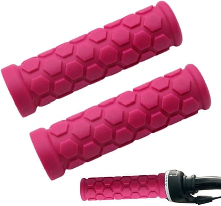 Fietsgrepen - Scooter handvatten - Comfortabel fietsen - Schokabsorberend ontwerp - 22 mm stuur - Rood