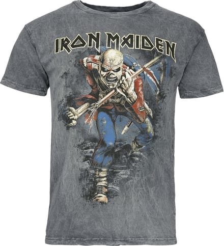 Iron Maiden T-shirt - Trooper - S tot 4XL - voor Mannen - grijs