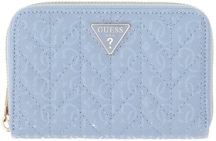 GUESS portemonnee Stacey SLG Zip Around Wallet Light Blue Lichtblauw