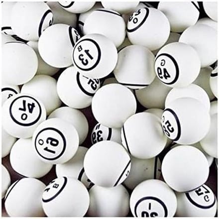 Bingo Ballen - Nummer Bal - Bingo Spelen - Enkel Nummer - 1.5 inch - Wit