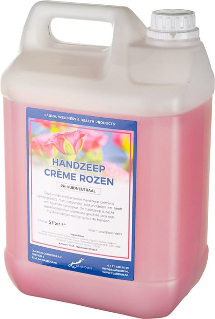 Handzeep Crème Rozen 5 liter - navulling