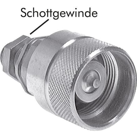 Stalen DN 25 Hydraulische Koppeling Insteeknippel 20 mm S Knelring Schotkoppeling ISO 8434-1 D M48 x 3