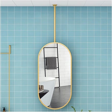 Wandspiegel - Make-up spiegel - Schoonheidsroutine - Verstelbare arm - 50x100 cm - Goud