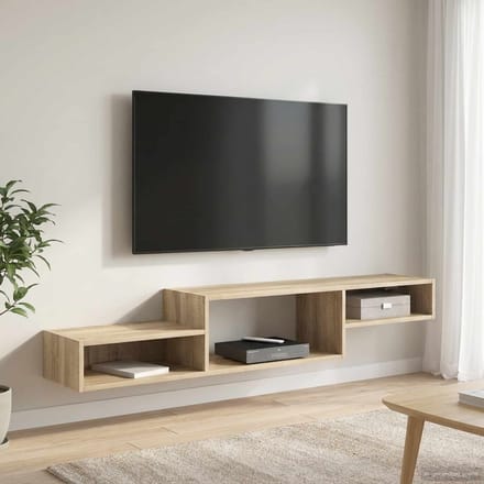 vidaXL - Wand - gemonteerd - TV - Kast - Muurmontage - Sonoma - Eiken