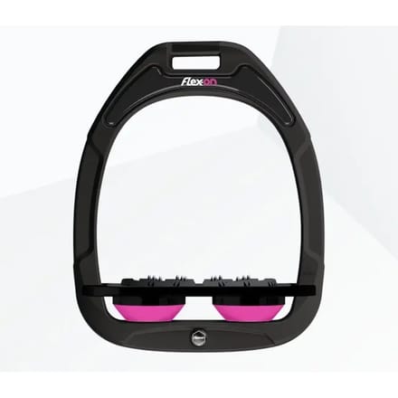 Platte Ultra Grip Zwart/Zwart/Roze Stijgbeugels Flex-On Green Composite