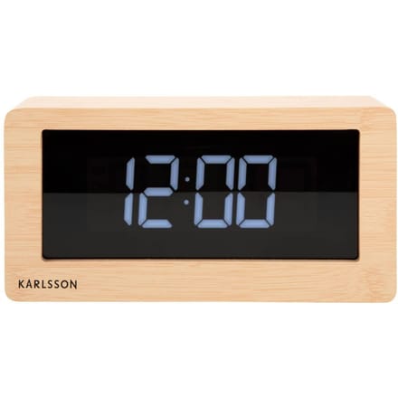 Karlsson Tafelklok Boxed - Licht Hout - 25x7x12,5cm - Scandinavisch,Modern