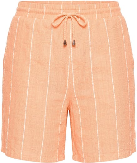 Studio Untold - Dames - Shorts wijde pijpen strepen structuur - Oranje - Maat 48