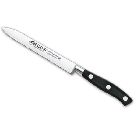 Couteau à tomates - ARCOS - Riviera - Lame 13 cm - Acier inoxydable NITRUM - Manche POM indéformable noir