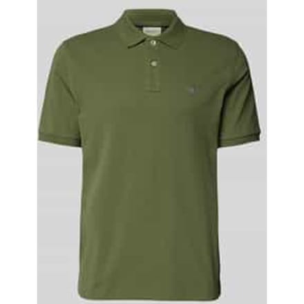 Slim Fit poloshirt met logo-stitching