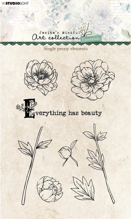Studio Light Essentials Clear Stamp Single Peony Elements