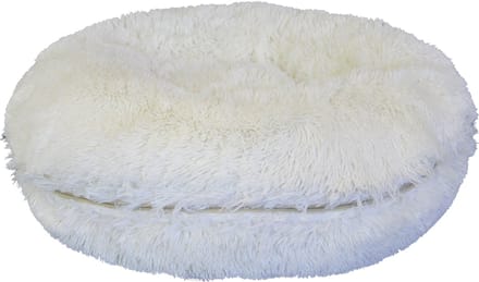 Jack And Vanilla Puff - Hond Kussens - Jv Puff Long Plush Wit-ø105cm - 5.1 - Long Plush Wit