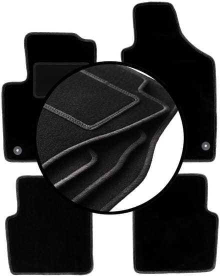 Complete set veloursmatten voor: Fiat 500 FL hatchback (2013-2019)