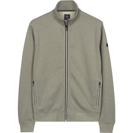 Baileys Vest Sweat Texture Zip Yarn Dyed Jacquard Interlock Soft Green / male