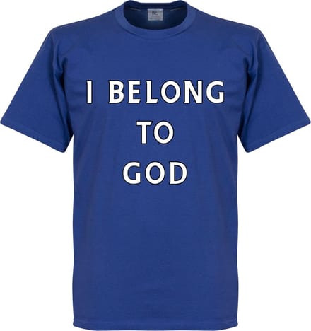 I Belong To God T-Shirt - Blauw - M