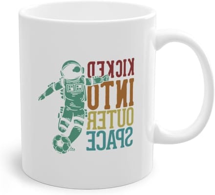 Koffie Mok - Thee Cup - Voetbal Fan - Uniek Design - 330 ml - Wit