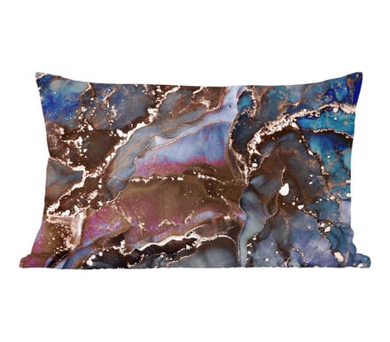 Sierkussens - Kussentjes Woonkamer - 60x40 cm - Marmer - Goud - Rosé