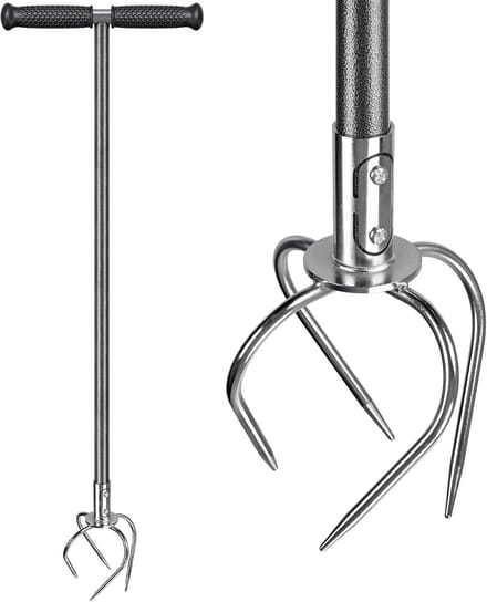 Omgoods - Handmatige Tuin Grondcultivator met Lange Handgreep