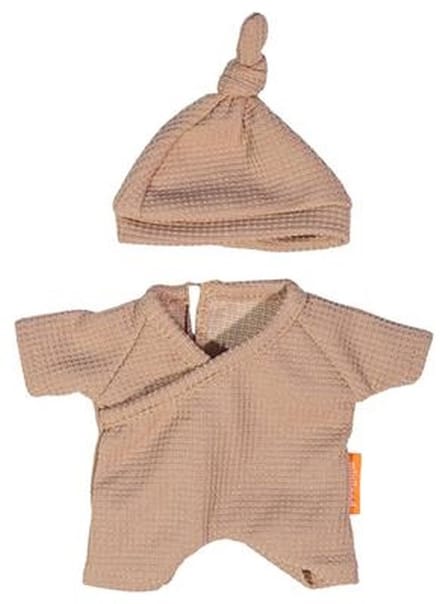 Miniland poppen pyjama met muts - poppenkleding 21cm multicolor.