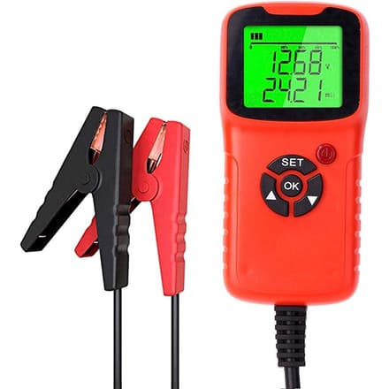 Auto-acculader Tester Analyzer 12V 2000CCA Batterijspanningstest Laadcircuit Laadtester rood