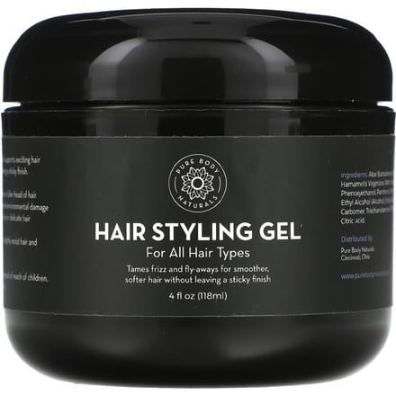 Pure Body Naturals, Haargel, 4 fl oz (118 ml) black