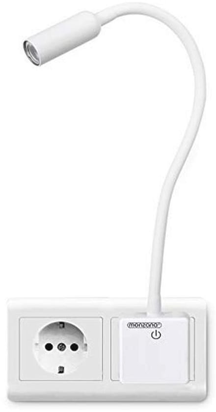 Dimbare LED Wandlamp met Touch-Schakelaar 46,5cm - Flexibele Stekkerlamp voor Thuis