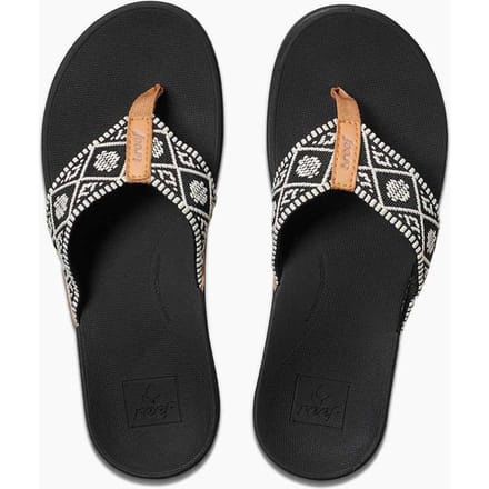 Reef Ortho Wovenblack/White Dames Slippers - Zwart/Wit - Maat 36