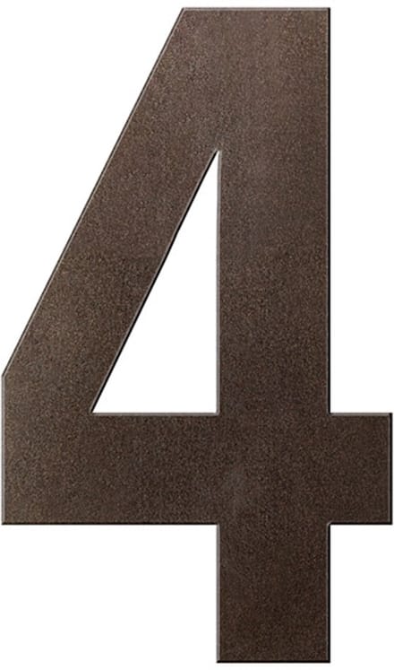 Huisnummer - Dark Brons Kleur - RVS - GPF - Dark blend 4 L, 200 mm