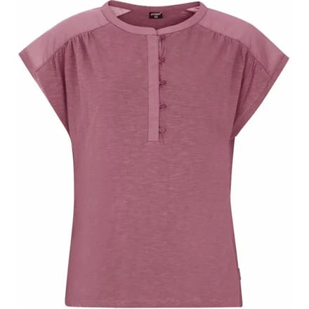 Protest Prtbaila – T shirt Dames – Korte mouwen – Ronde hals – Knoopsluiting