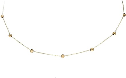 Glow schakelketting balletjes - goud (14kt) -43 cm