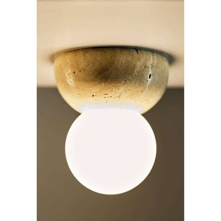 Globen Lighting Torrano 13 Wand-/ Plafondlamp Beige Travertin