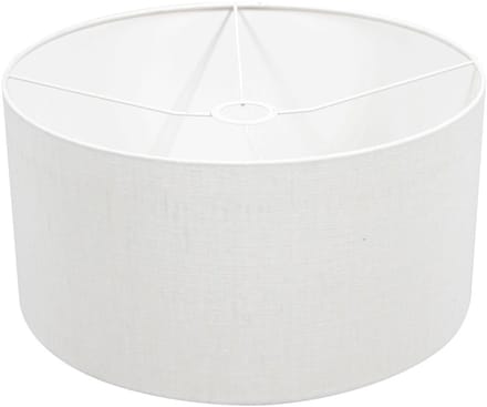 Wit grof Linnen Lampenkap K1068QS Ø 40cm met E27 fitting - Steinhauer - Modern - Kappen - Textiel