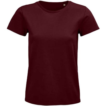 SOLS Dames/Dames Pioneer Organic T-shirt (Bourgondië)