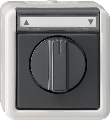 Gira Spatwaterdichte Opbouwjaloezieschakelaar - 015430 - E2TUM