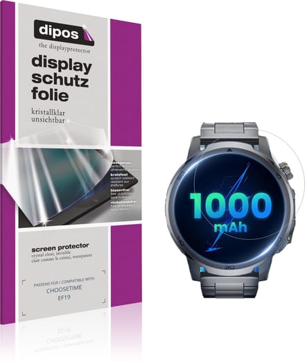 dipos – 6x Beschermfolie geschikt voor CHOOSETIME EF19 | Krasbestendige & heldere Screenprotector Ultra-Thin