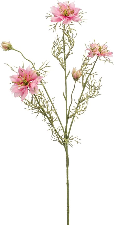 Emerald - Kunstbloem Juffertje-in-het-groen 73cm roze - Kunstplant voor binnen
