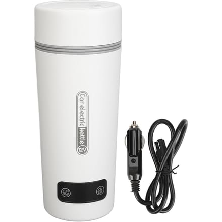 Auto Verwarmingsbeker Lekdicht 4 Temperatuur Instelbaar 350ml Draagbaar Roestvrij Staal Elektrisch Reizen L white