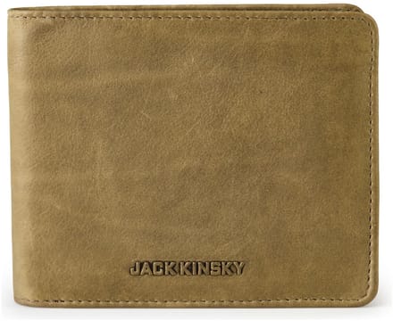 Jack Kinsky Aruba Portemonnee RFID-bescherming Leer 12 cm - Jongens - Horizontaal - oliv
