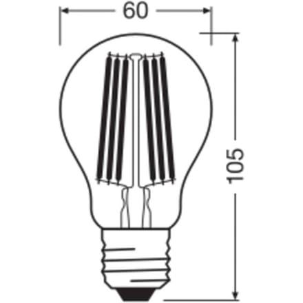 OSRAM SUPERSTAR+ CLASSIC A FIL 100 LED lamp, E27, klassieke lampvorm, 7,2W, 1512lm, 4000K, warm wit licht, lange levensduur, tot 60% energiebesparing vergeleken met standaard LED lampen