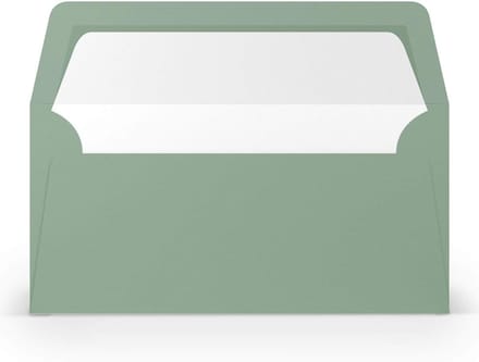 DIN Lang Enveloppen DL - Eucalyptus Groen Ribbel - Zonder Venster - 100 Stuks