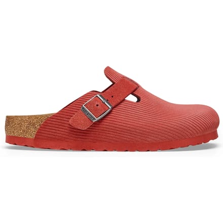 Gestempelde suède klompen Birkenstock Boston