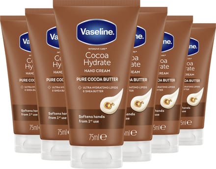 Vaseline- Intensive Care Handcreme - Cocoa Hydrate - 6 x 75 ml