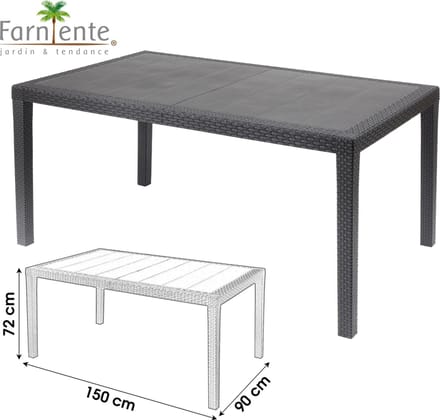 Farniente - Tuintafel Queensize 150 x 90 x 72cm - Urban Living Eettafel