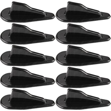 10 stuks Universele Zwarte Stijl Auto Dak Haaienvin Spoiler Vleugel Kit Vortex Generator zwart