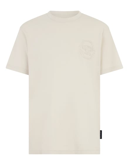 Round Neck T-Shirt Raw Edge Monogram Monogram